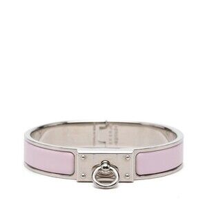 Hermes Clic Anneau Bracelet Silver Pink